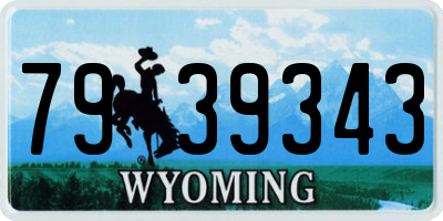 WY license plate 7939343