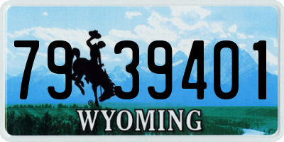 WY license plate 7939401