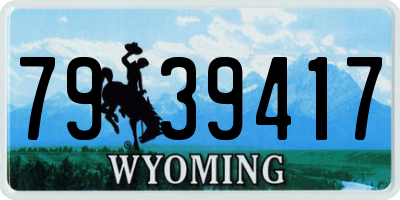 WY license plate 7939417