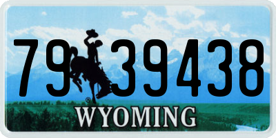WY license plate 7939438