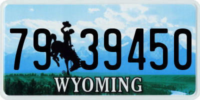 WY license plate 7939450