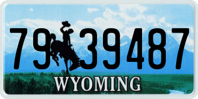 WY license plate 7939487