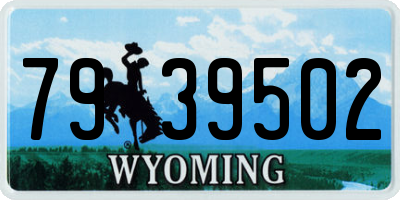WY license plate 7939502