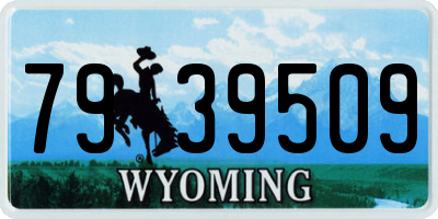 WY license plate 7939509
