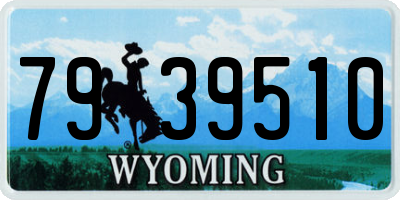 WY license plate 7939510