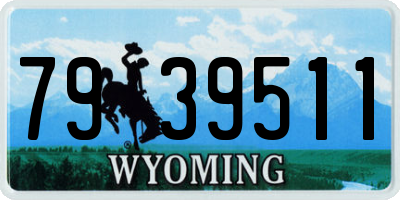 WY license plate 7939511