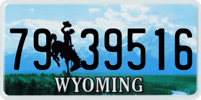 WY license plate 7939516