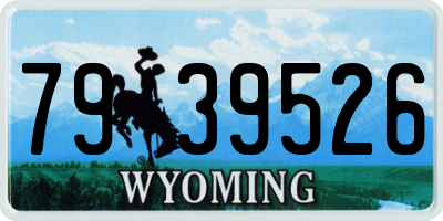 WY license plate 7939526