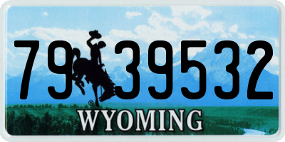 WY license plate 7939532