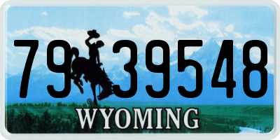 WY license plate 7939548
