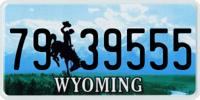 WY license plate 7939555