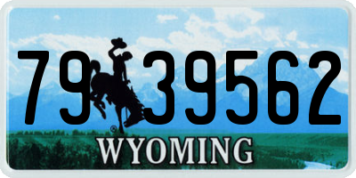 WY license plate 7939562