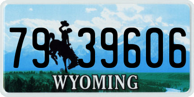 WY license plate 7939606