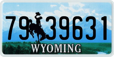 WY license plate 7939631