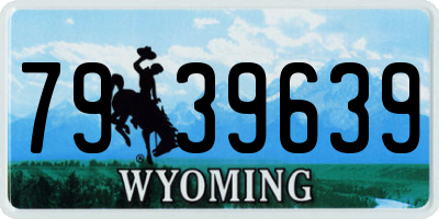 WY license plate 7939639