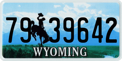 WY license plate 7939642