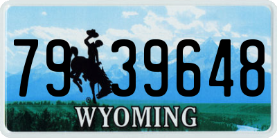 WY license plate 7939648