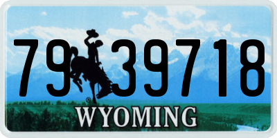 WY license plate 7939718