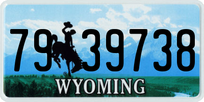 WY license plate 7939738