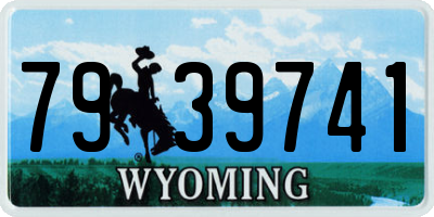 WY license plate 7939741