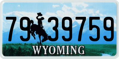 WY license plate 7939759