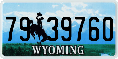 WY license plate 7939760
