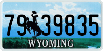 WY license plate 7939835