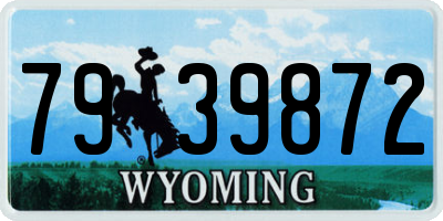 WY license plate 7939872