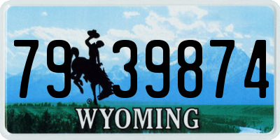 WY license plate 7939874