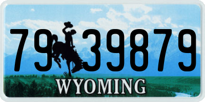 WY license plate 7939879