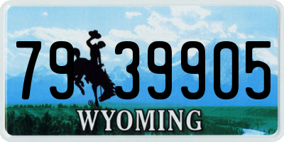 WY license plate 7939905