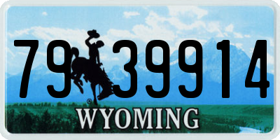 WY license plate 7939914