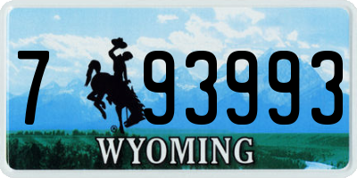WY license plate 793993