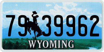 WY license plate 7939962