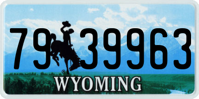 WY license plate 7939963