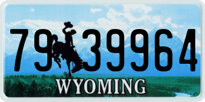 WY license plate 7939964