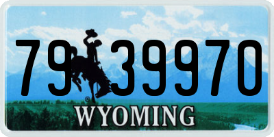 WY license plate 7939970