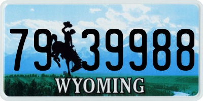 WY license plate 7939988