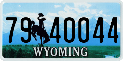 WY license plate 7940044
