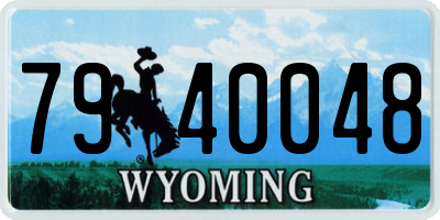 WY license plate 7940048
