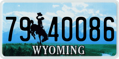 WY license plate 7940086