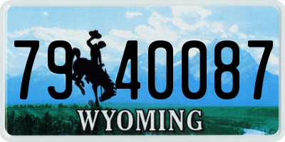 WY license plate 7940087