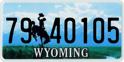 WY license plate 7940105