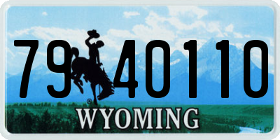 WY license plate 7940110