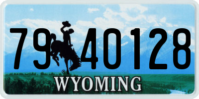WY license plate 7940128