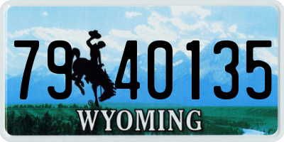 WY license plate 7940135