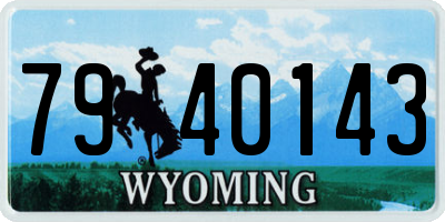 WY license plate 7940143