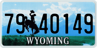 WY license plate 7940149