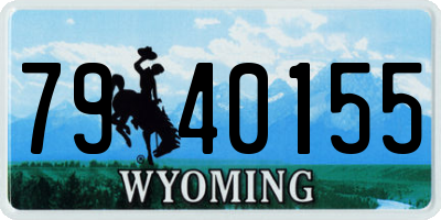 WY license plate 7940155