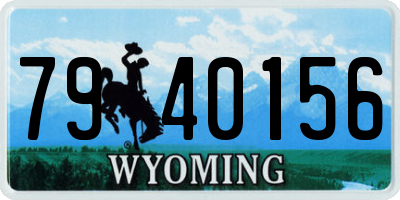 WY license plate 7940156